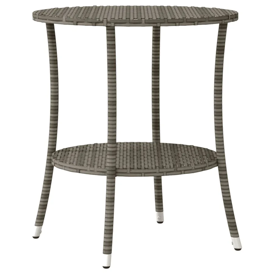 Ensemble de bistro 3 pcs avec coussins gris résine tressée - 8