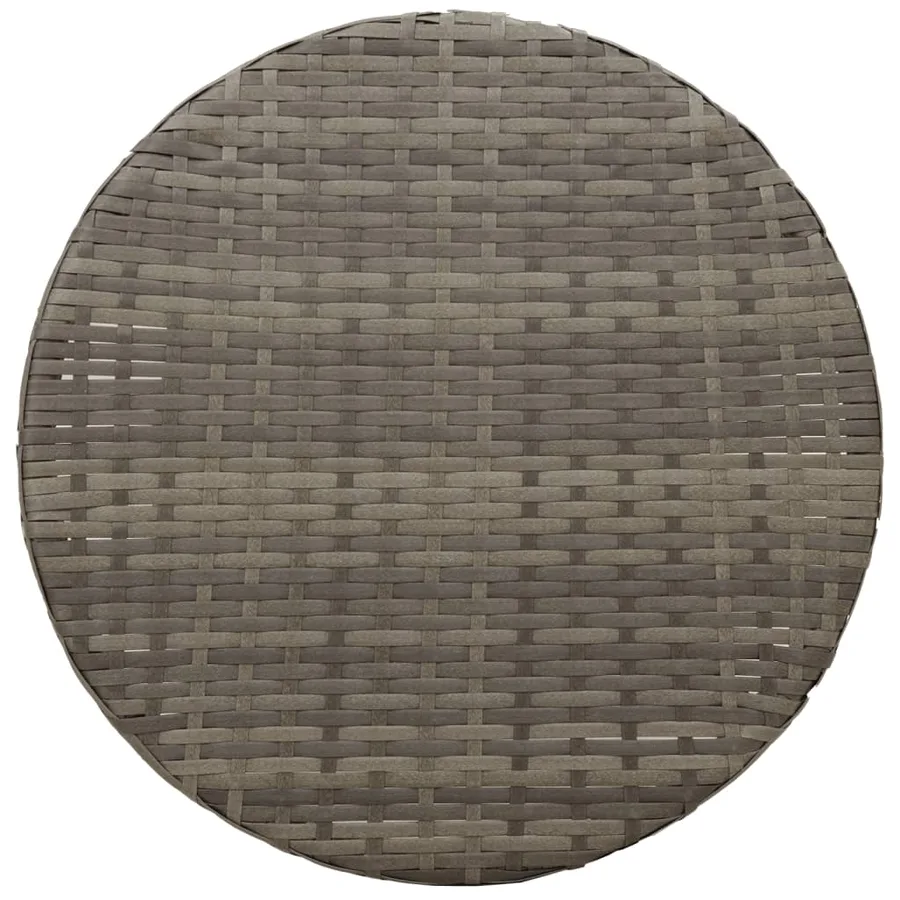 Ensemble de bistro 3 pcs avec coussins gris résine tressée - 9