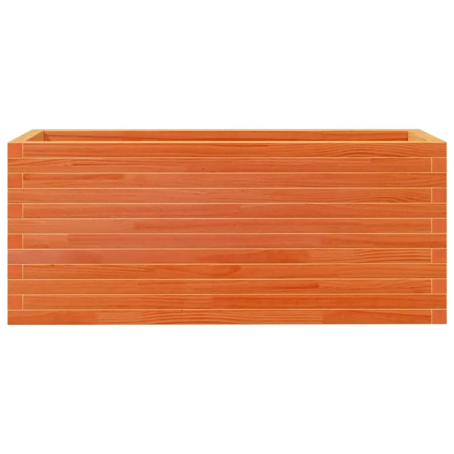 Jardinière cire marron 110x40x45,5 cm bois de pin massif - 5