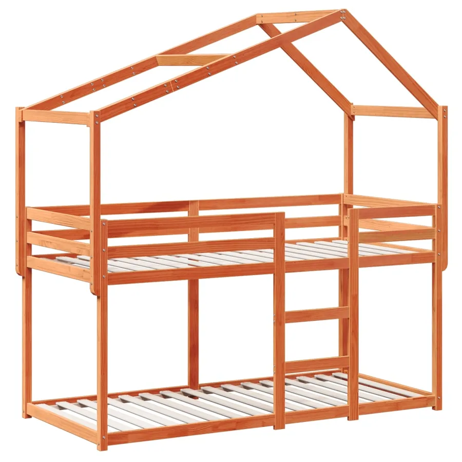 Lit superposé sans matelas cire marron 90x190 cm pin massif - 3