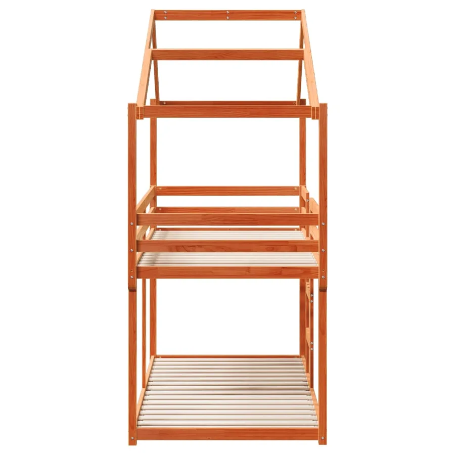 Lit superposé sans matelas cire marron 90x190 cm pin massif - 7