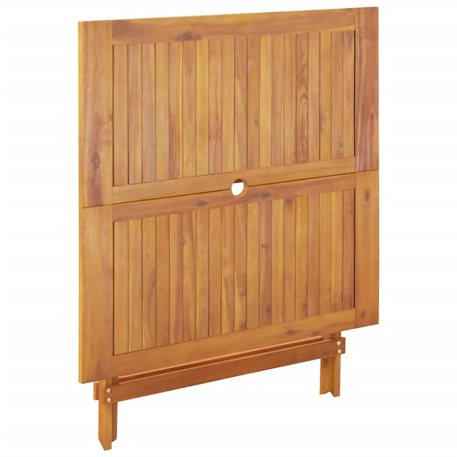 Ensemble à manger de jardin 5pcs beige polypropylène et bois - 8