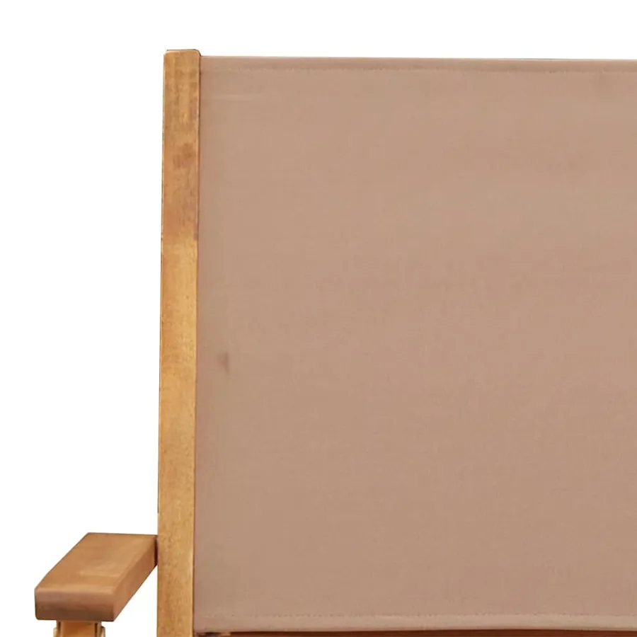 Ensemble de bistro 3 pcs taupe tissu et bois massif - 9