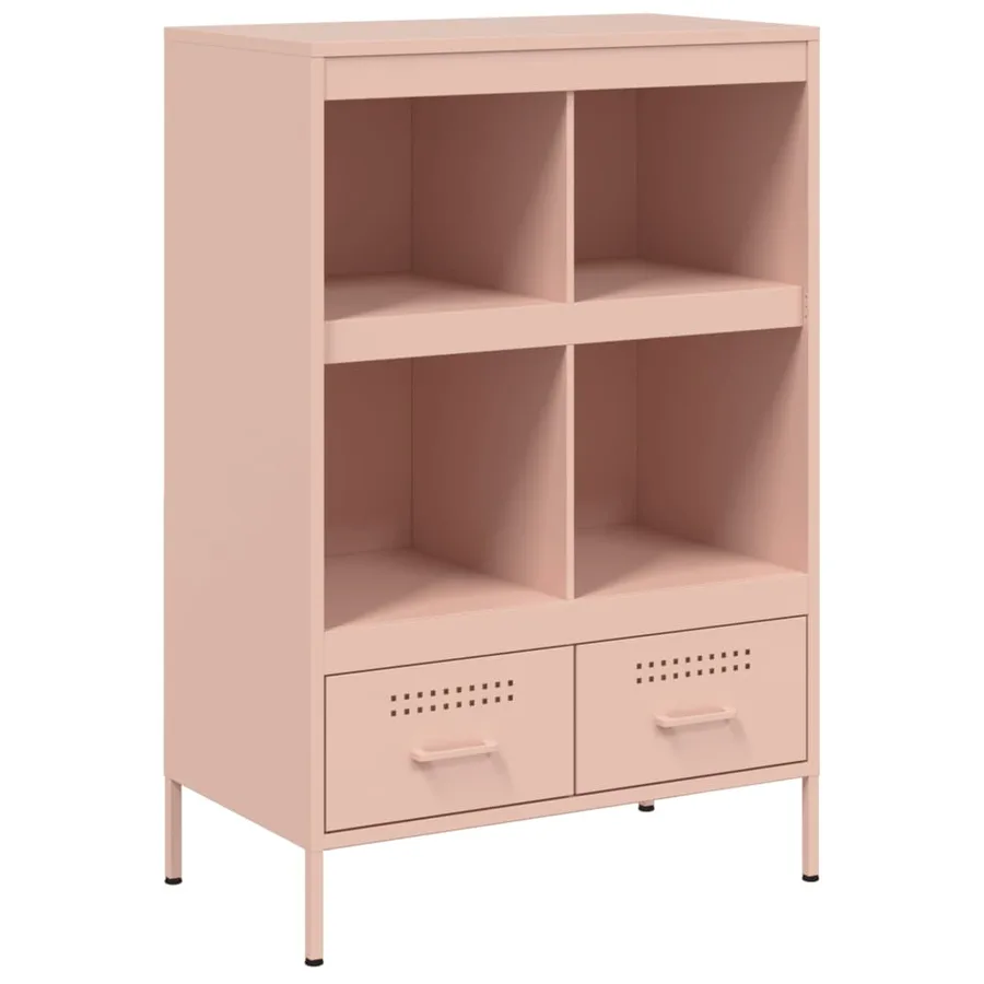 Buffet haut rose 68x39x101,5 cm acier - 2
