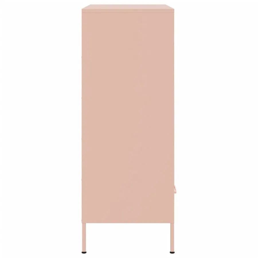 Buffet haut rose 68x39x101,5 cm acier - 7
