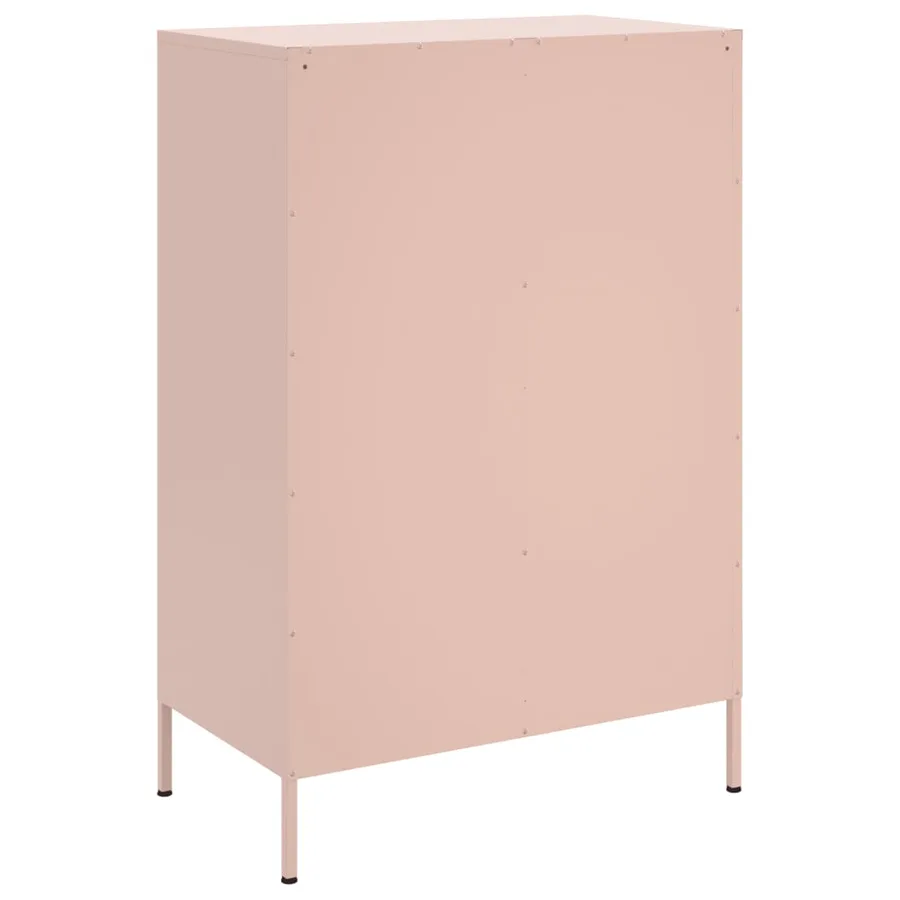 Buffet haut rose 68x39x101,5 cm acier - 8