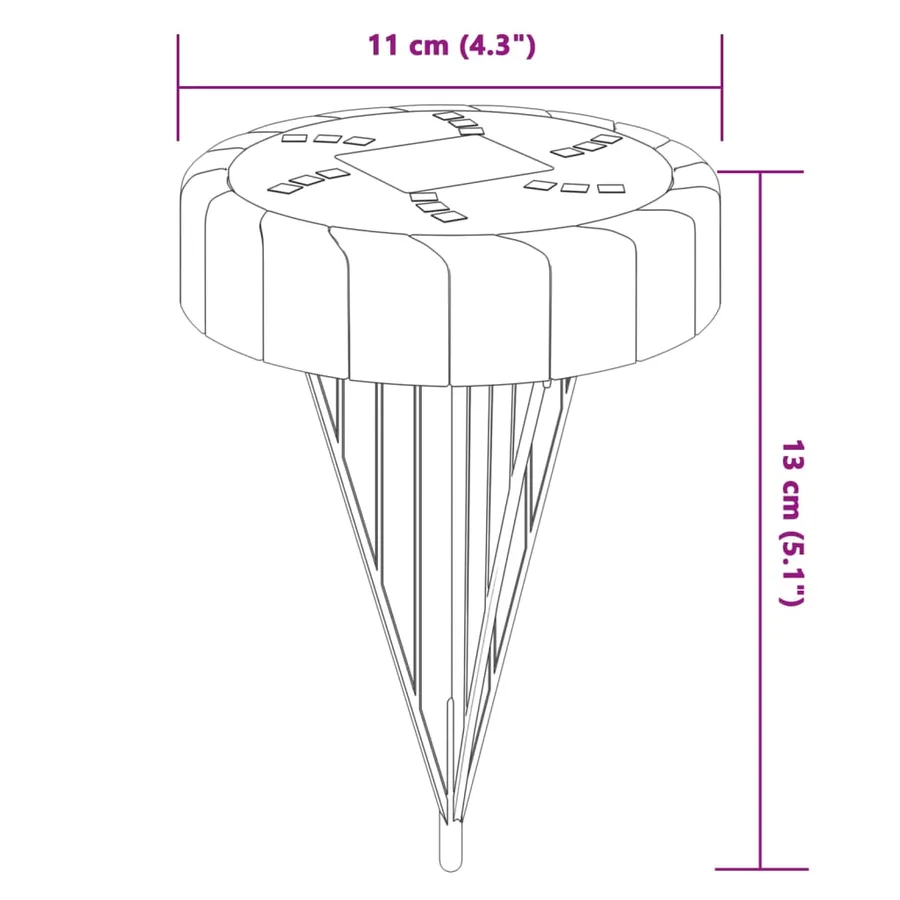 Lampes solaires de sol et piquets de sol extérieur 12 pcs - 7