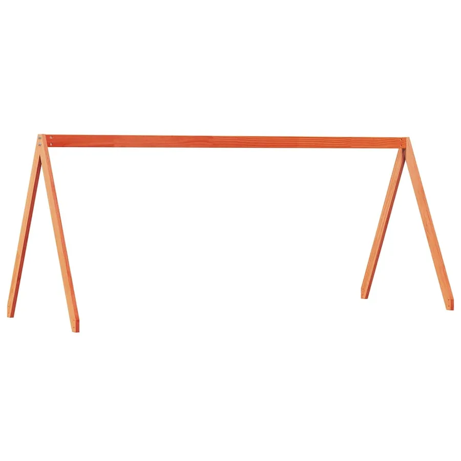 Lit haut sans matelas cire marron 75x190 cm bois de pin massif - 6
