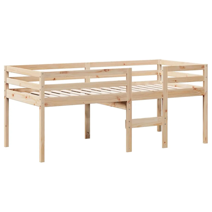 Lit haut sans matelas 90x200 cm bois de pin massif - 5