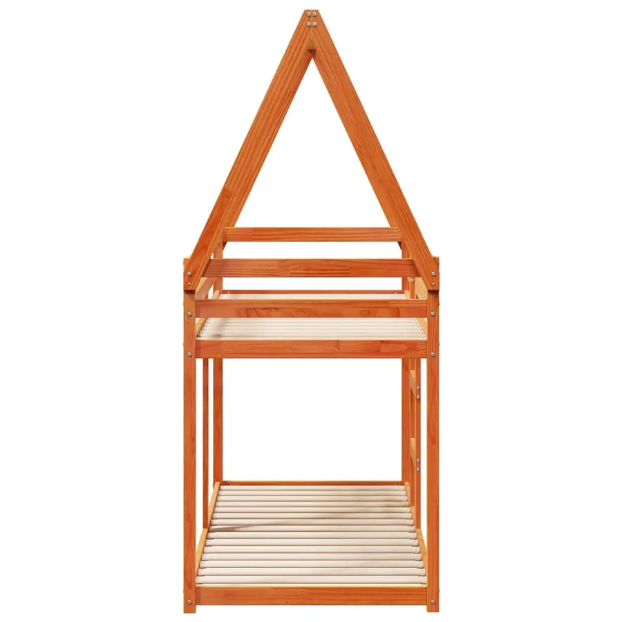 Lit superposé sans matelas cire marron 90x200 cm pin massif - 5