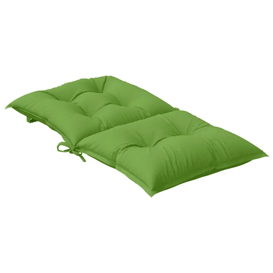 Coussins de chaise à dossier bas lot de 2 vert mélangé tissu - 6