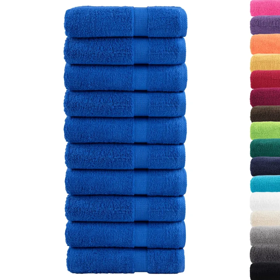 Serviettes de douche de qualité supérieure SOLUND 10 pcs bleu - 2