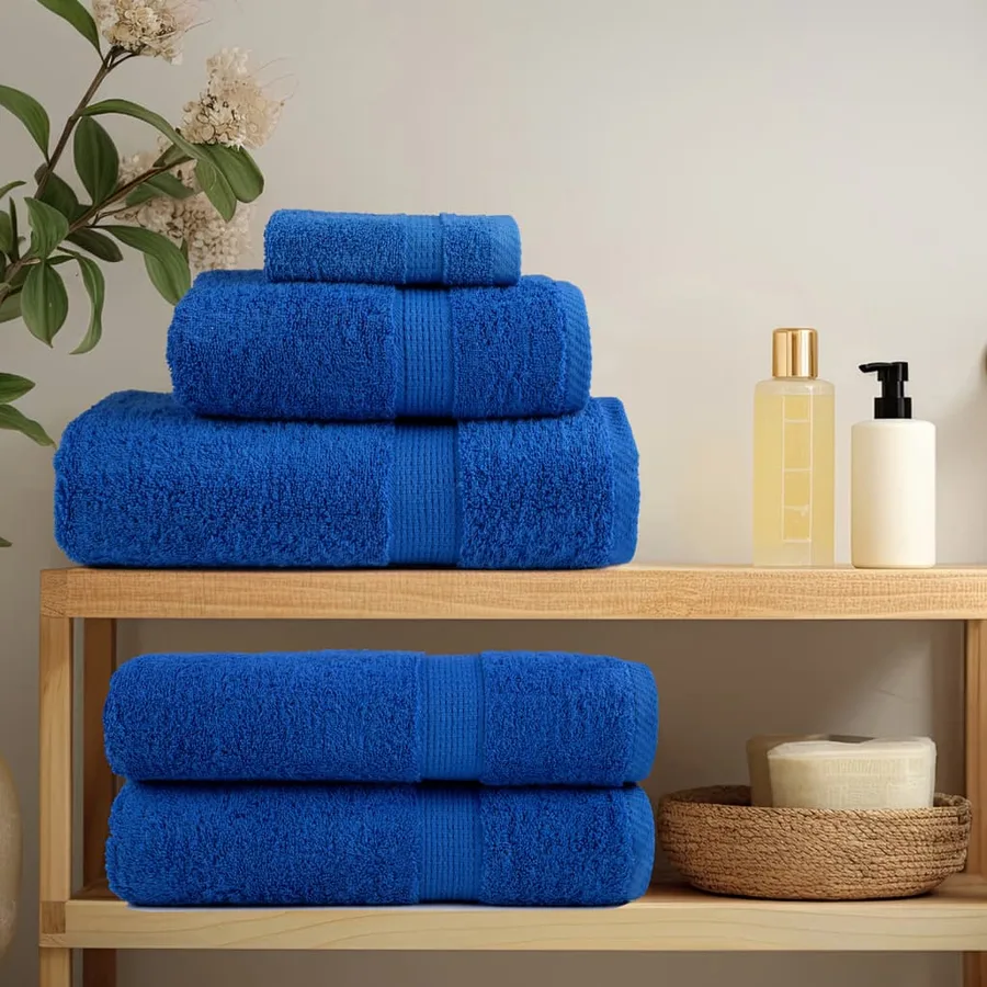 Serviettes de douche de qualité supérieure SOLUND 10 pcs bleu - 3