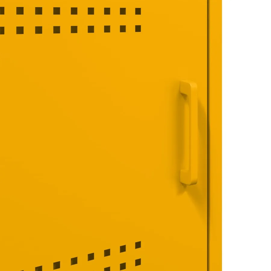 Tables de chevet 2 pcs jaune moutarde 36x39x68 cm acier - 12