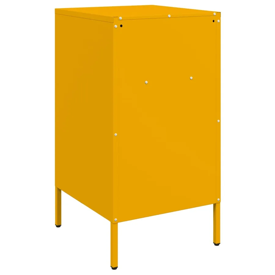 Tables de chevet 2 pcs jaune moutarde 36x39x68 cm acier - 8