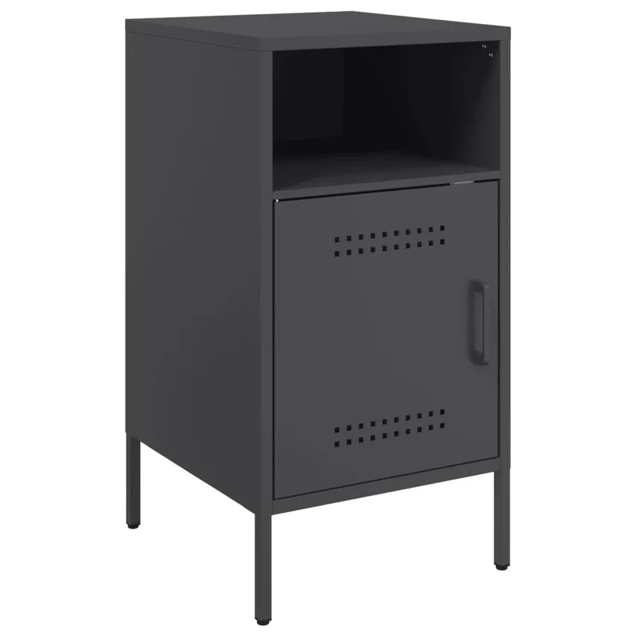 Tables de chevet 2 pcs noir 36x39x68 cm acier - 5