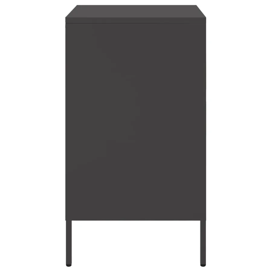 Tables de chevet 2 pcs noir 36x39x68 cm acier - 7