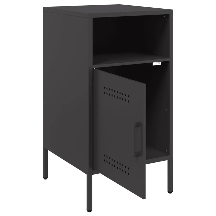 Tables de chevet 2 pcs noir 36x39x68 cm acier - 9