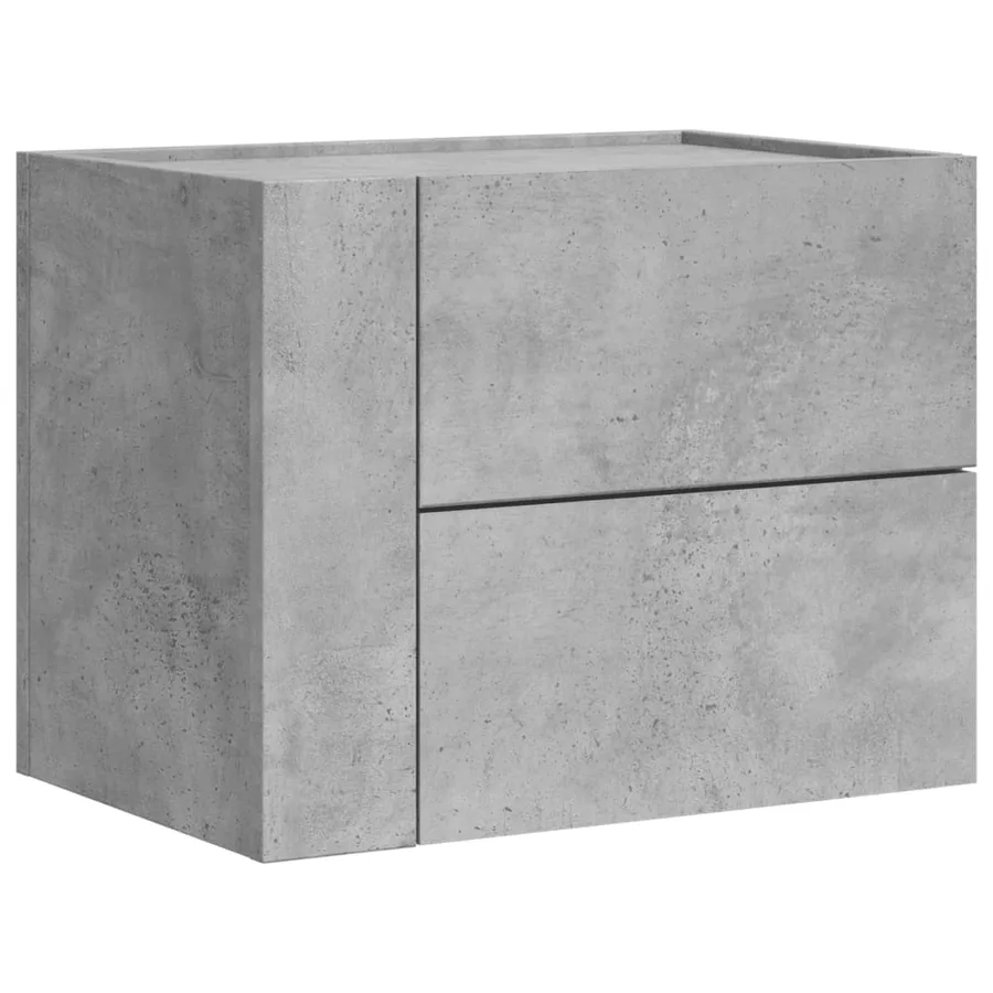 Table de chevet murale gris béton 45x30x35 cm - 2