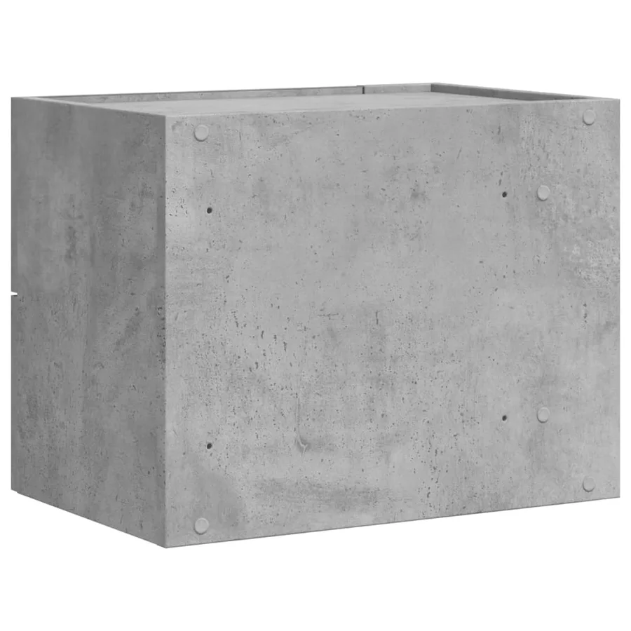 Table de chevet murale gris béton 45x30x35 cm - 6