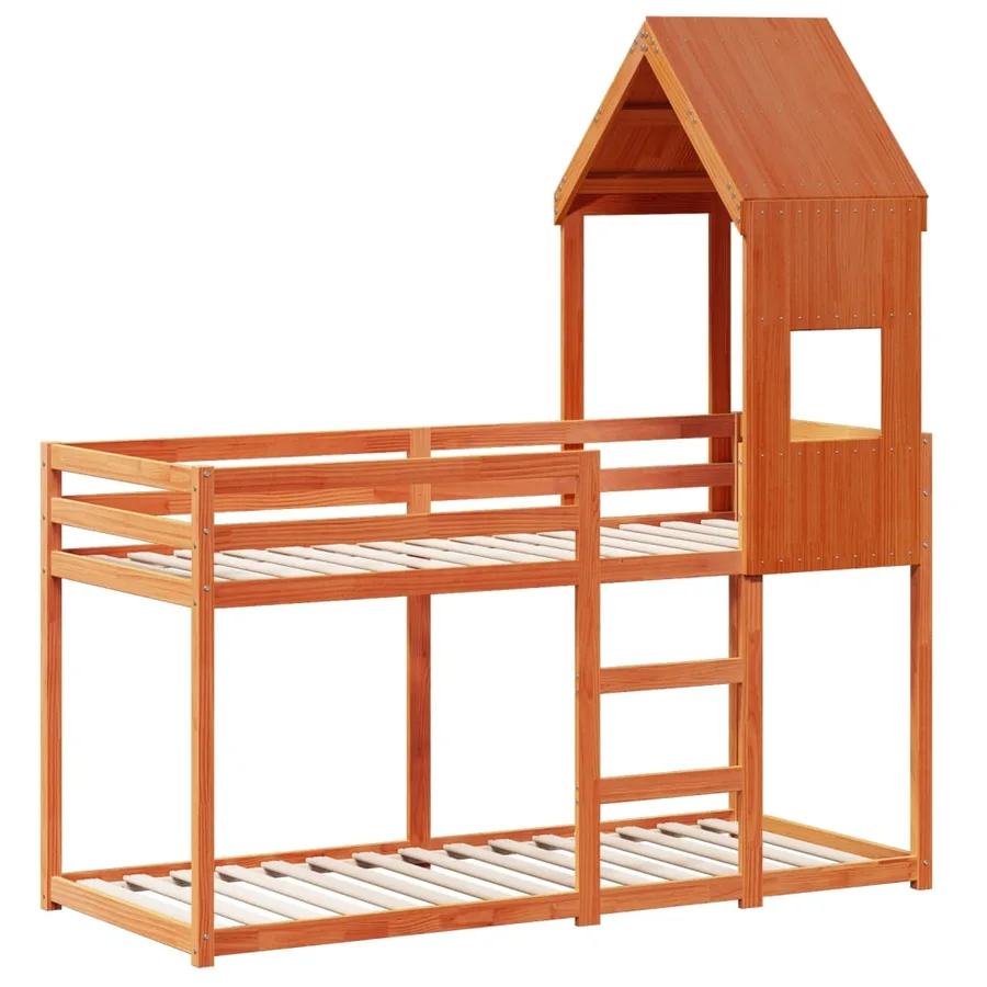 Lit superposé sans matelas cire marron 90x190 cm pin massif - 3