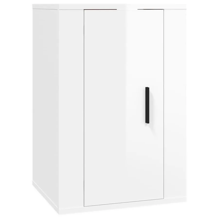 Meubles TV muraux 2 pcs Blanc brillant 40x34,5x60 cm - 4
