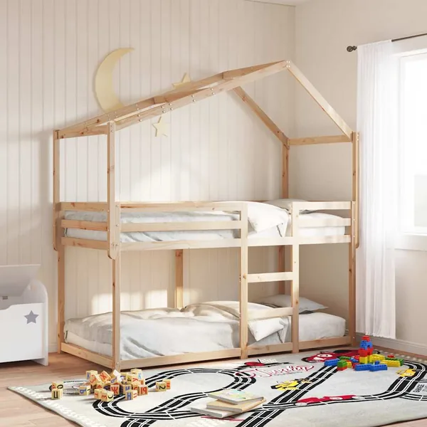 Toit de lit pour enfants 203x95,5x142 cm bois de pin massif
