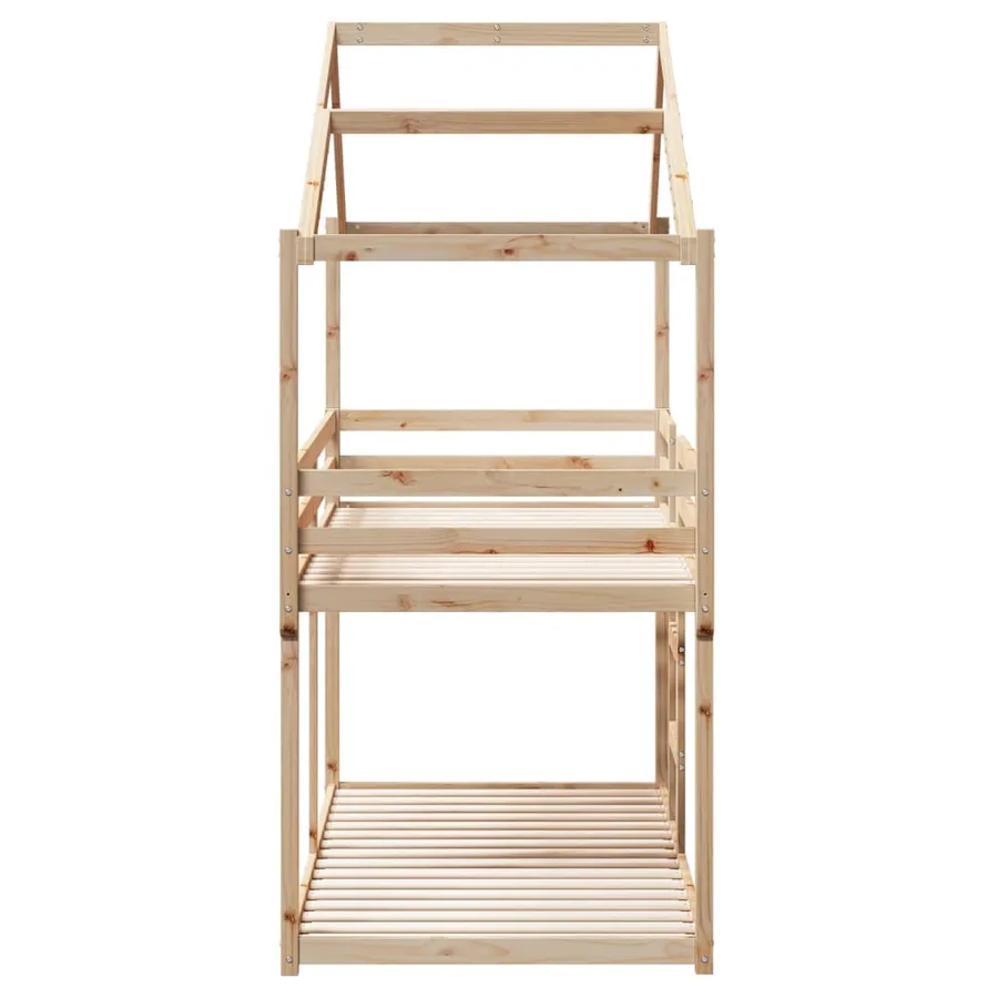 Lit superposé sans matelas 90x190 cm bois de pin massif - 7