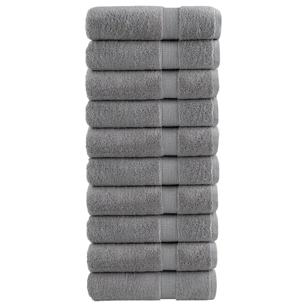 Serviettes de bain de qualité supérieure SOLUND 10 pcs gris