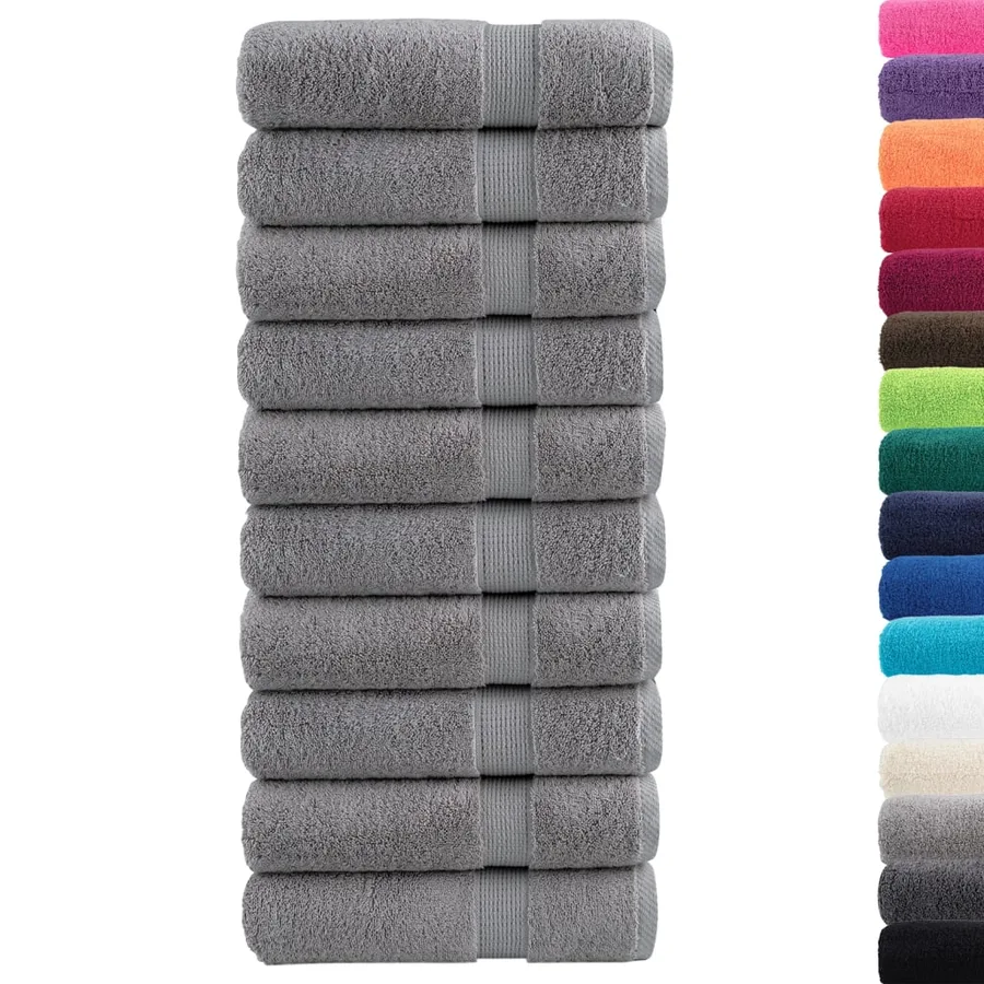 Serviettes de bain de qualité supérieure SOLUND 10 pcs gris - 2