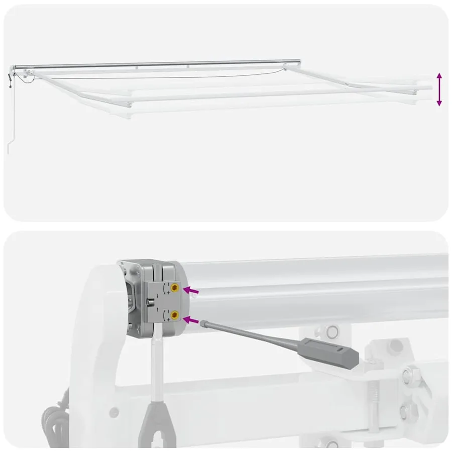 Auvent rétractable automatique avec LED bordeaux 500x300 cm - 11