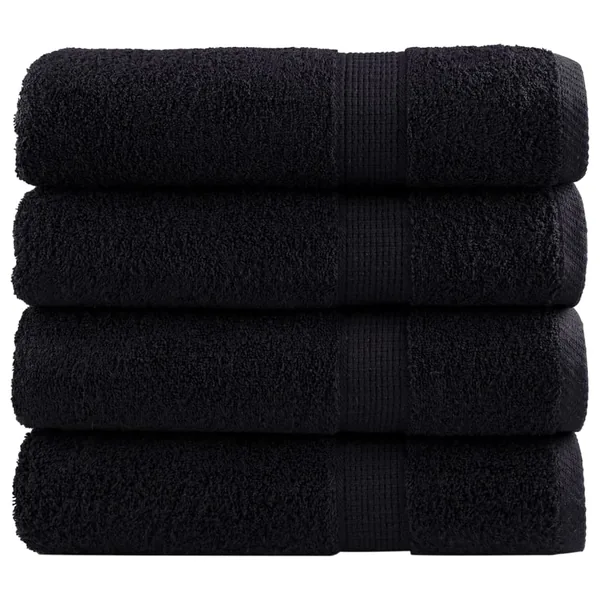 Serviettes de douche de qualité supérieure SOLUND 4 pcs noir