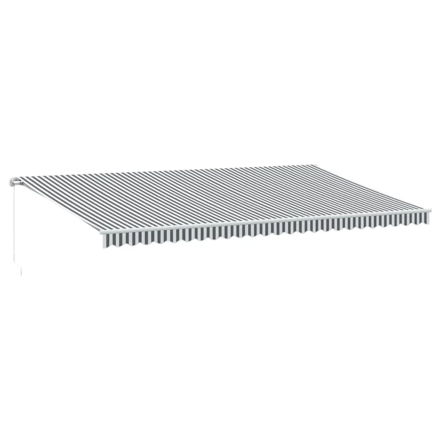 Auvent manuel rétractable anthracite et blanc 600x350 cm - 2