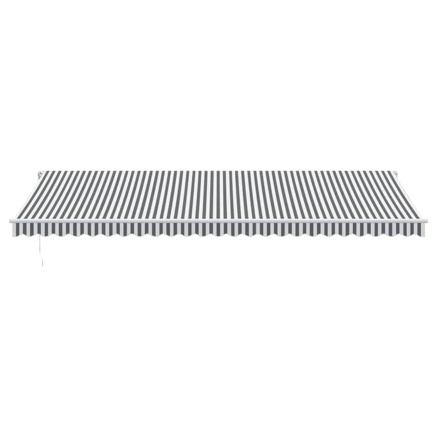 Auvent manuel rétractable anthracite et blanc 600x350 cm - 3