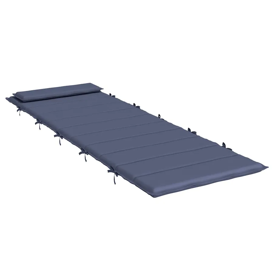 Coussin de chaise longue bleu marine 180x60x4 cm tissu oxford - 4