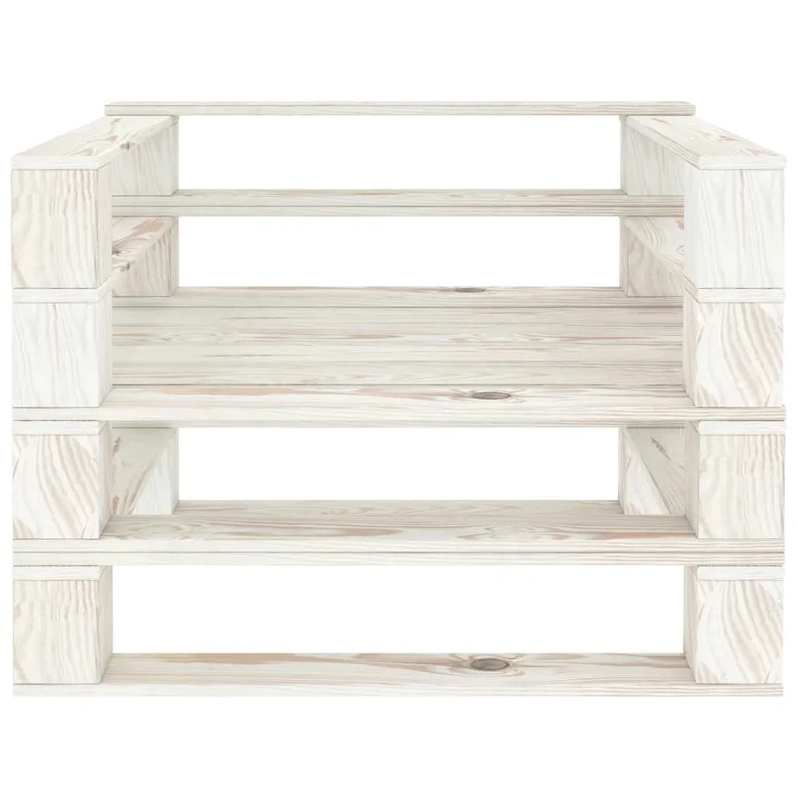 Fauteuil palette de jardin Bois Blanc - 2