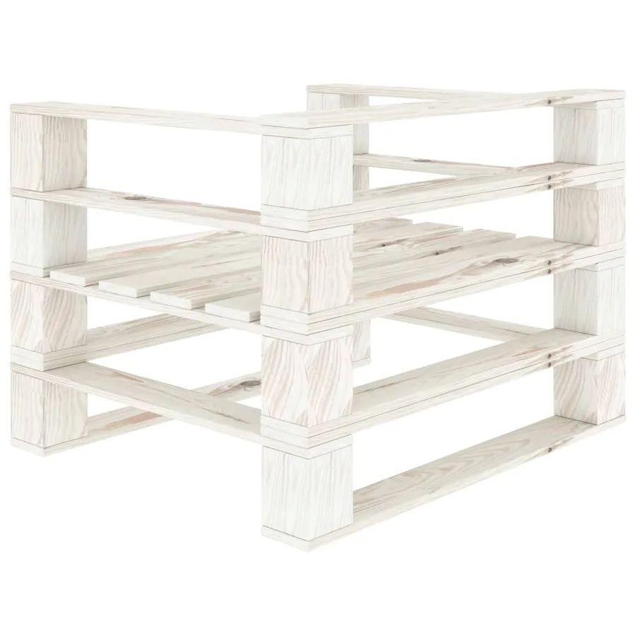 Fauteuil palette de jardin Bois Blanc - 3