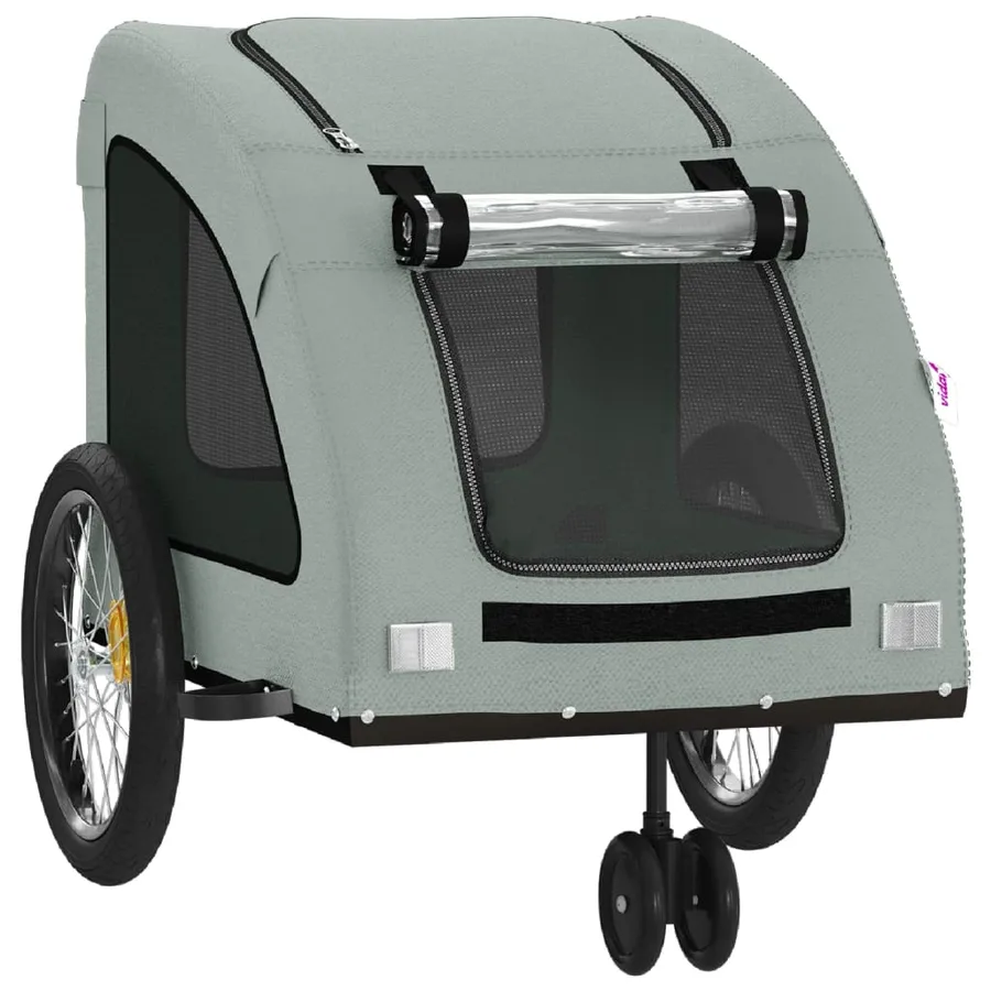 Remorque de vélo pour animaux de compagnie gris - 5