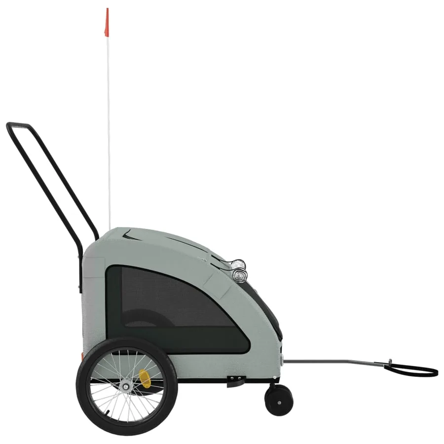 Remorque de vélo pour animaux de compagnie gris - 6