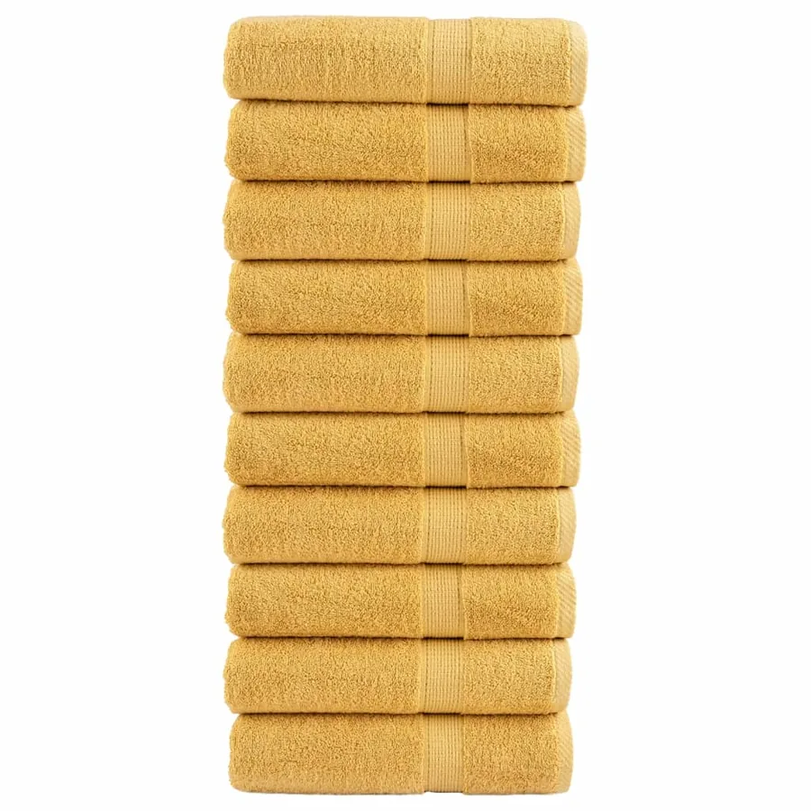 Serviettes de bain de qualité supérieure SOLUND 10 pcs doré
