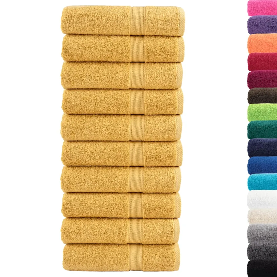 Serviettes de bain de qualité supérieure SOLUND 10 pcs doré - 2