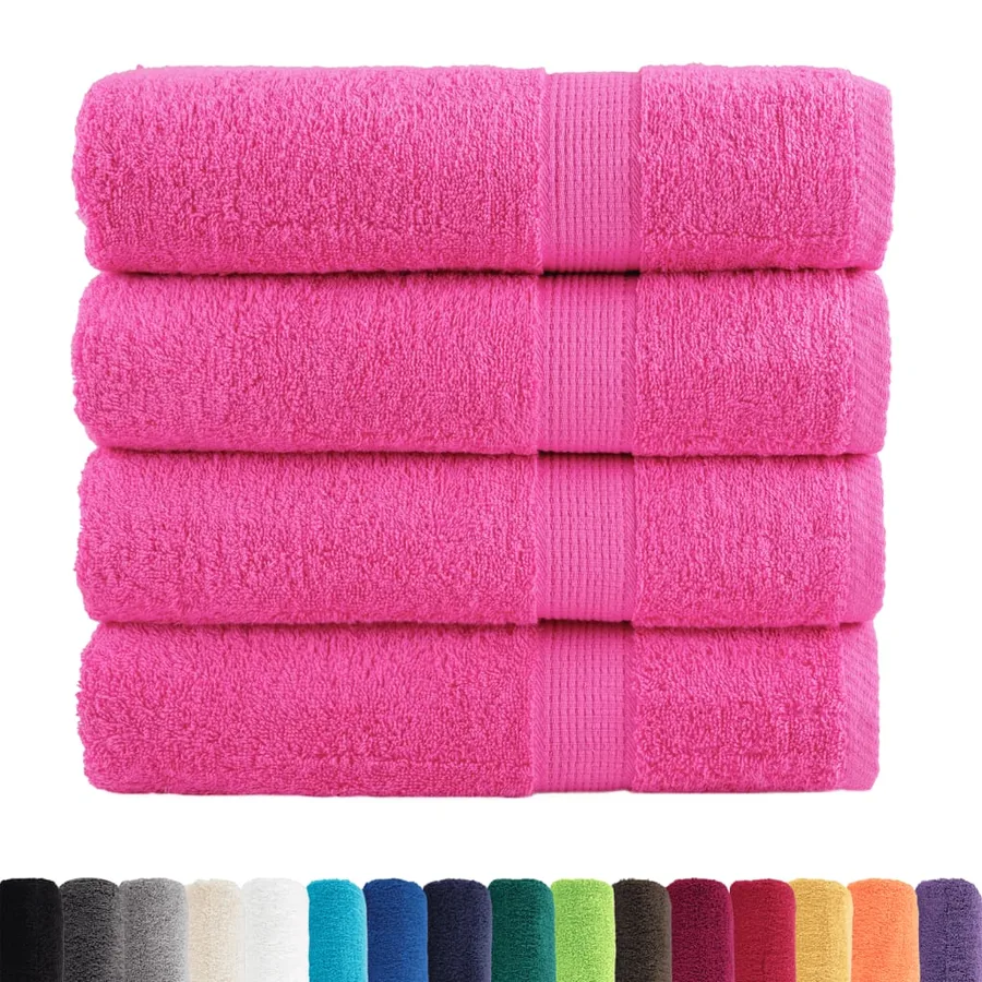 Serviettes de douche de qualité supérieure SOLUND 4 pcs rose - 2