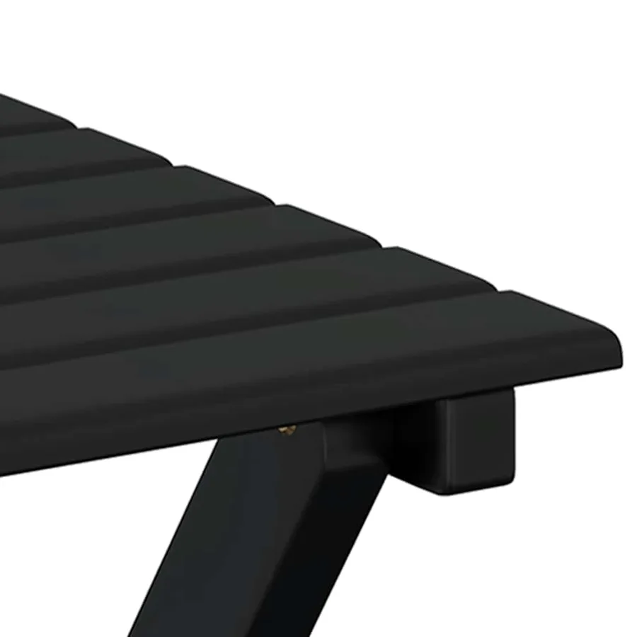Table d’appoint pliable noir bois de peuplier massif - 7