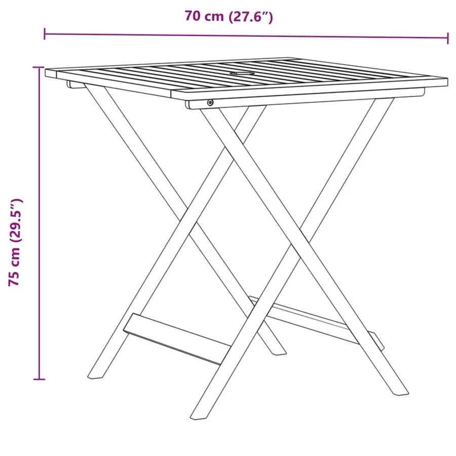 Ensemble de bistro 3 pcs beige polypropylène et bois massif - 13