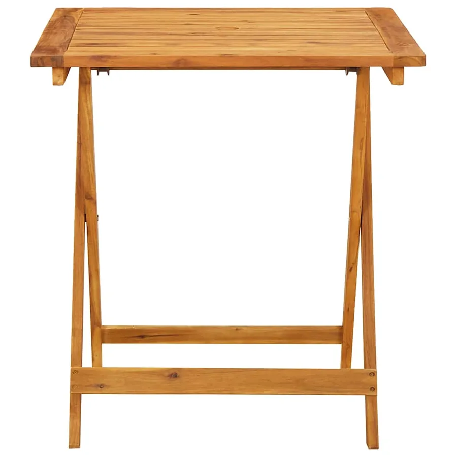 Ensemble de bistro 3 pcs beige polypropylène et bois massif - 4