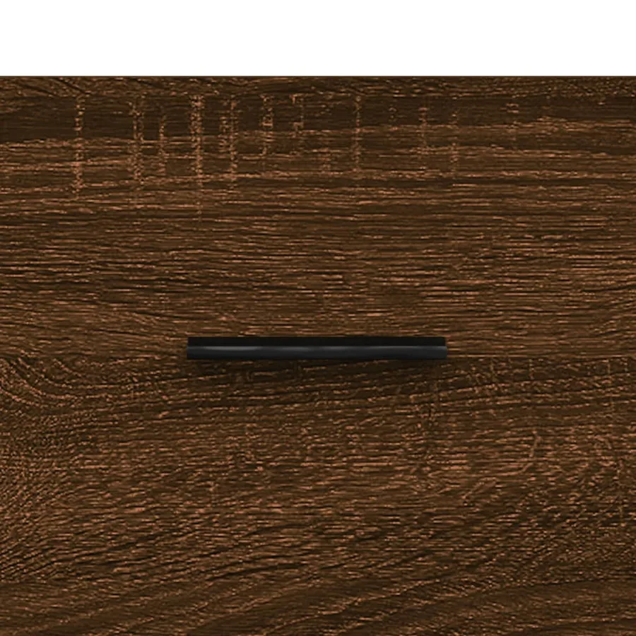 Buffet chêne marron 69,5x34x90 cm bois d'ingénierie - 10