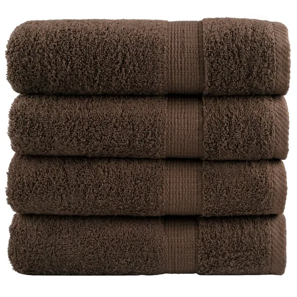 Serviettes de bain de qualité supérieure SOLUND 4 pcs marron