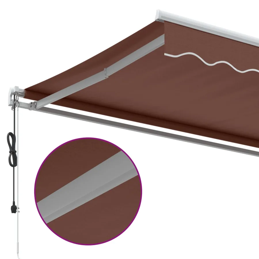 Auvent rétractable automatique marron 400x350 cm - 7