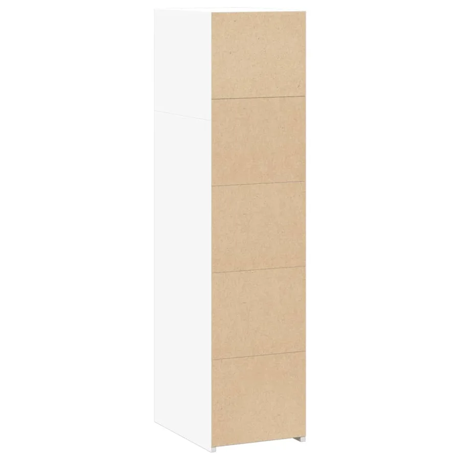 Buffet blanc 30x41x124 cm bois d'ingénierie - 6