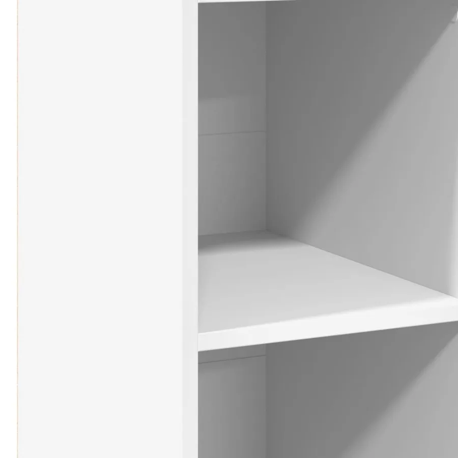 Buffet blanc 30x41x124 cm bois d'ingénierie - 7